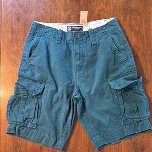 American Eagle Outfitters Green Cargo Shorts Relaxed Fit